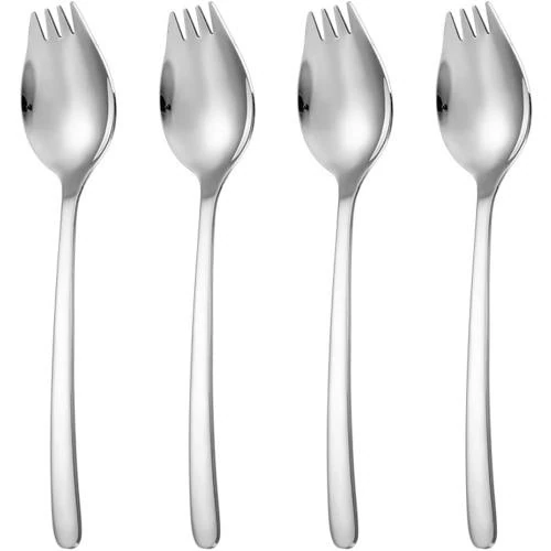Fourchettes à salade réutilisables, acier inoxydable, lot 4 - Vue principale