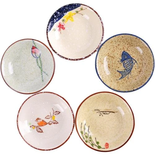 WHJY Assiettes en Porcelaine Japonaise, Set 5 pièces - Vue principale