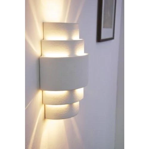 Zoom sur Applique murale dorée effet Up Down, design moderne, E27