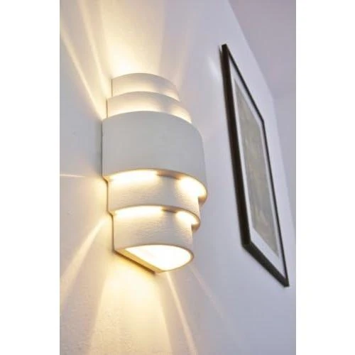 Applique murale dorée effet Up Down, design moderne, E27 - Vue principale