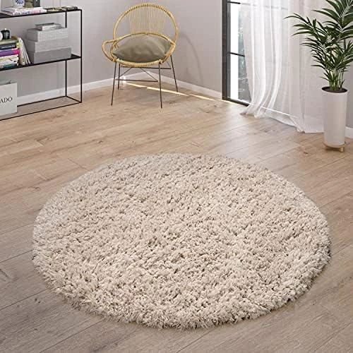Zoom sur Tapis Moelleux Moderne Shaggy Style Flokati Beige Confortable Paco Home