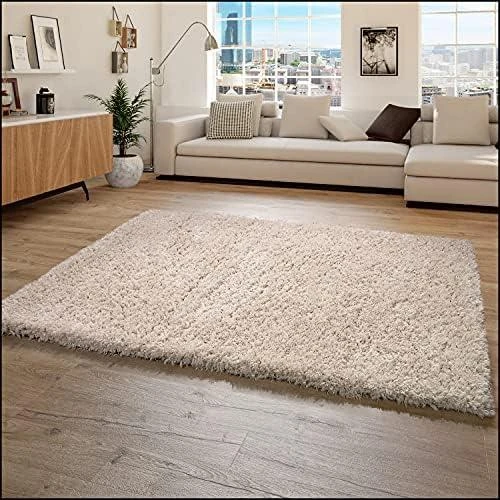 Détail de Tapis Moelleux Moderne Shaggy Style Flokati Beige Confortable Paco Home