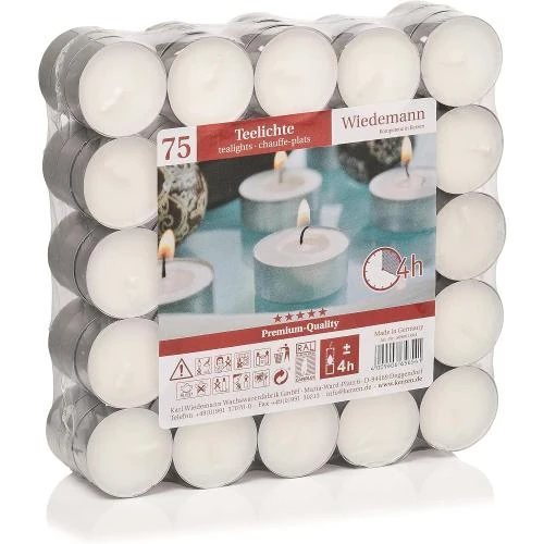 Bougies chauffe-plat cire blanche, Wiedemann Flatpack - Vue principale