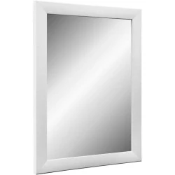 Miroir mural verre véritable Online Galleryking, blanc mat
