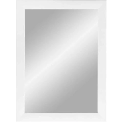 Détail de Miroir mural verre véritable Online Galleryking, blanc mat
