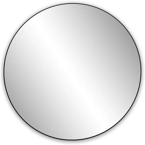 Zoom sur Miroir mural RAMIX, cadre aluminium noir, style loft