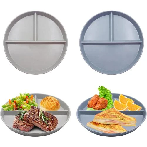 Assiettes Divisées CATELL, Incassables, Réutilisables, Sans BPA - Vue principale