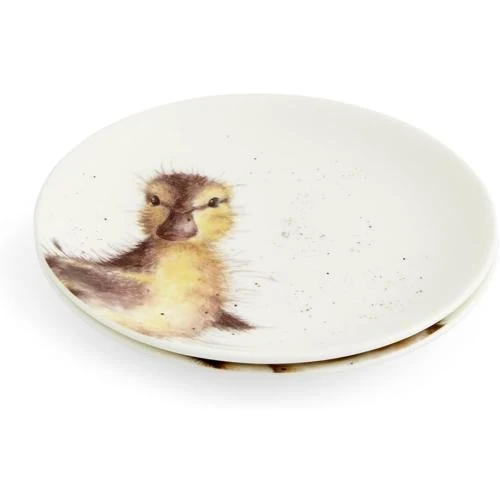 Zoom sur Wrendale Designs Lot 2 Assiettes Découper Lapin, Caneton