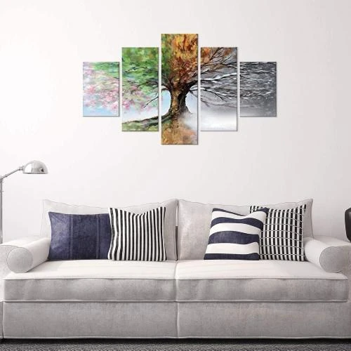 Zoom sur Tableau Multi Panneaux Bois Multicolore Lupia Vogue