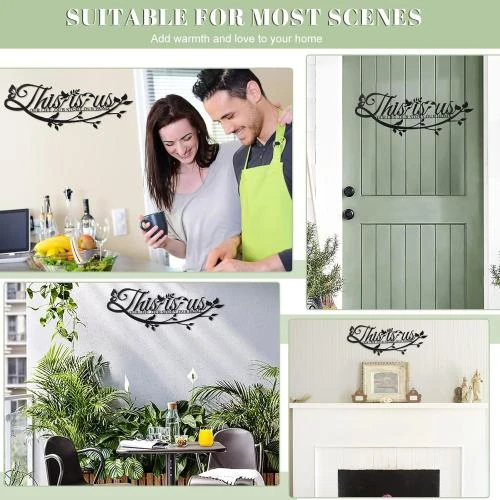 Zoom sur Panneau Métal Zipada, Inscription Inspirante Décoration Murale