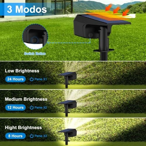 Zoom sur Spot Solaire Extérieur AXDUWAB, 59 LED, Étanche IP67