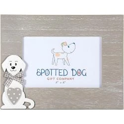 Cadre Photo Chien Bois Mural Table, Gris, Décor Mignon