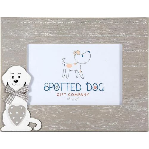Cadre Photo Chien Bois Mural Table, Gris, Décor Mignon - Vue principale