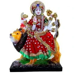 Maa Durga Murti, Statue Résine, Décor Pooja, Sculpture