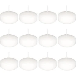 Bougies Flottantes Non Parfumées Mega Candles, Lot 12