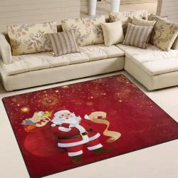 Tapis multicolore motif Père Noël, feu d'artifice