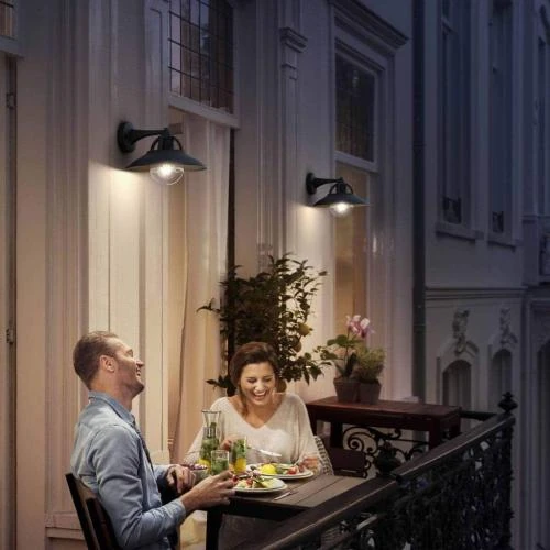 Zoom sur Applique murale extérieure Philips Lighting Cormorant, noire