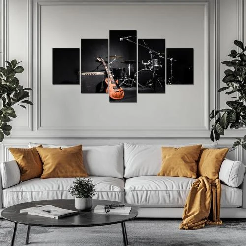 Détail de Tableau Toile Musique Art Décoration Murale Chicicio