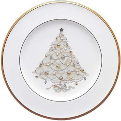 Noritake Palace Christmas, Assiettes dorées, Lot 4 en situation