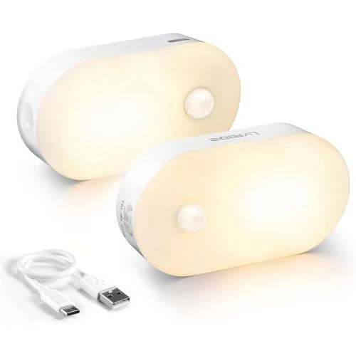 Lyridz Veilleuse USB, Détecteur Mouvement, Blanc Chaud - Vue principale