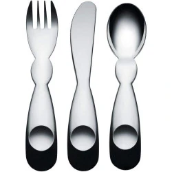 Alessi AM41S3 Service Couverts Enfant Acier Inoxydable Argent