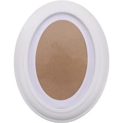 Cadre Photo Ovale Bois Vosarea, Décoration Maison, Blanc