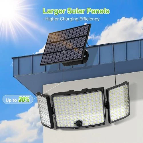 Détail de Lampe Solaire Exterieure 234 LED, Super Lumineux, IP65