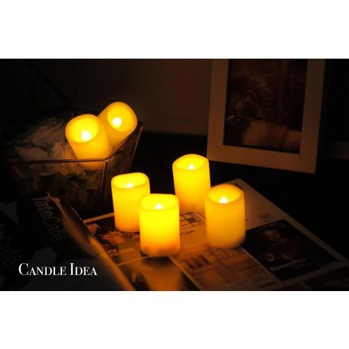 Zoom sur Bougies chauffe-plat LED CANDLE IDEA, Halloween, citrouille