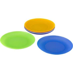 Kigima Assiettes Plates Colorées Rainbow, Lot 8