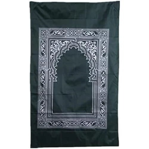 Zoom sur Tapis de prière portable ONEBRAND, boussole Qibla, vert clair