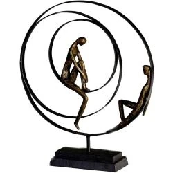 Sculpture Casablanca Patience, Bronze Élégant, Art Décoratif