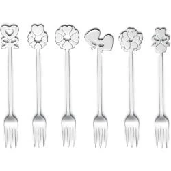 Guzzini Dolce Love 6 Fourchettes Acier Inoxydable Argent