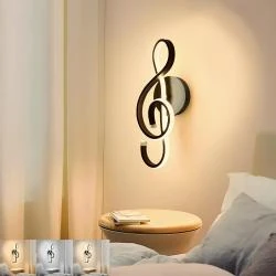 Applique Murale LED Design Noir, Luminosité Variable 3800K-6400K