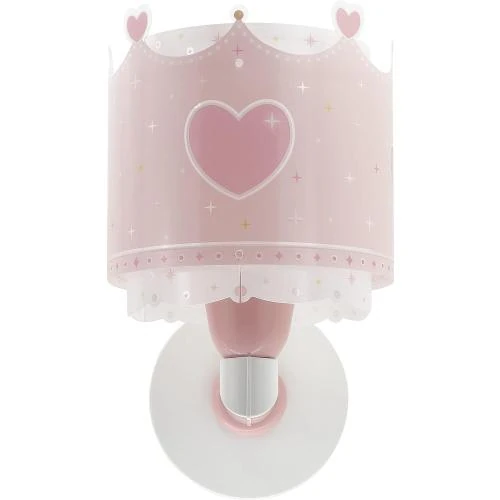 Zoom sur Applique Murale Enfant Dalber Little Queen Couronne Rose