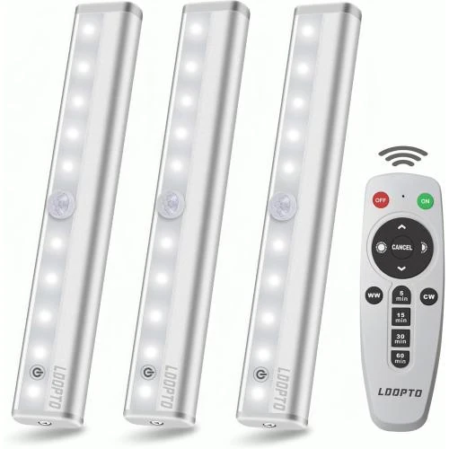 Lampes LED télécommandées, éclairage placard, luminosité réglable - Vue principale