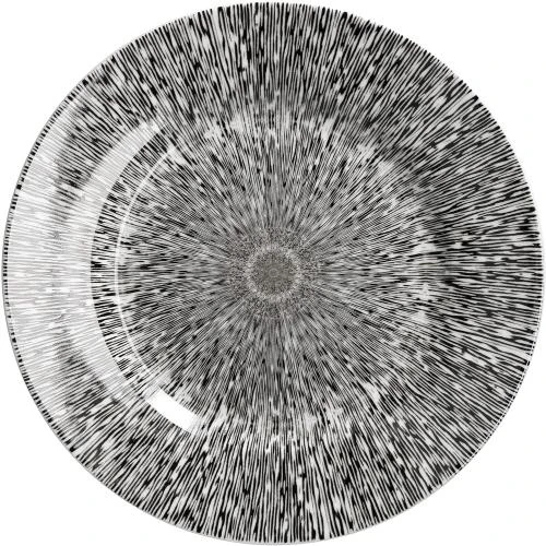 Détail de Mambocat Set 6 Assiettes Plates Noir Blanc Design Moderne