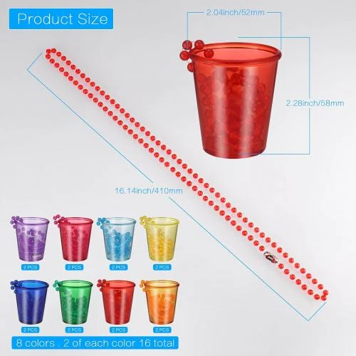 Détail de Verres à Shot Transparent, 16 Pcs, Team Bride, Fête