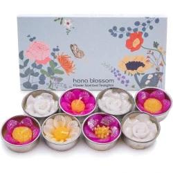 Coffret Cadeau 8 Bougies Fleurs Parfumées Hana Blossom