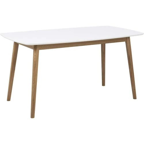 Table à Manger Rectangulaire Blanc Bois AC Design Furniture - Vue principale