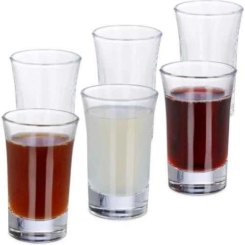 Verres digestif transparent, lot de 6, Relaxdays - Vue principale