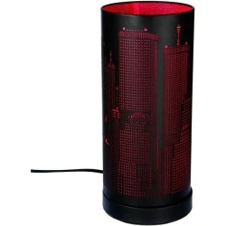 Lampe Tactile Cylindrique Rose Noir ATMOSPHERA