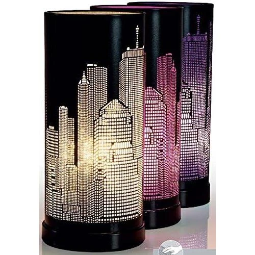Détail de Lampe Tactile Cylindrique Rose Noir ATMOSPHERA