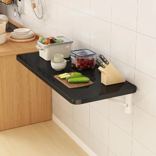 Détail de Table murale pliante FURNIKNA, bureau suspendu noir