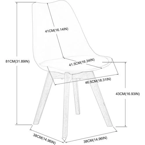 Zoom sur Chaises scandinaves IPOTIUS, bois hêtre massif, blanc