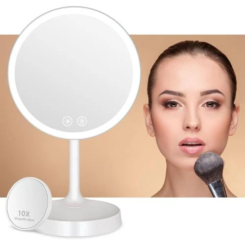 Miroir Maquillage Lumineux Auxmir, Grossissant 10X, LED - Vue principale