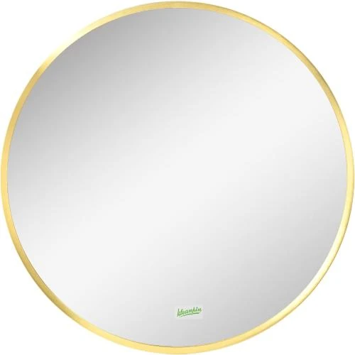 Miroir rond Kleankin, cadre doré, alliage aluminium - Vue principale