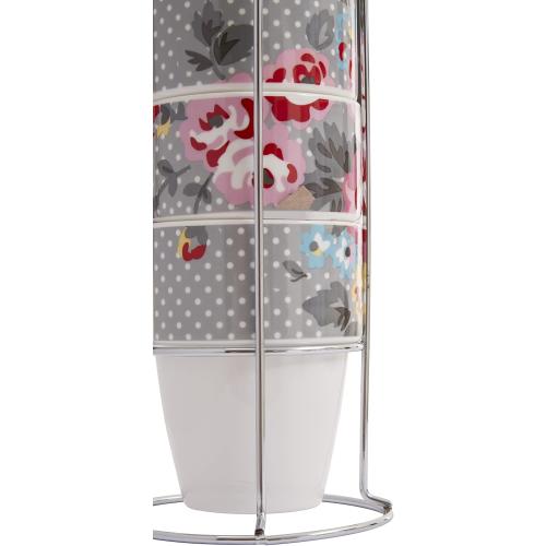 Présentation de Zoom sur Tasses empilables, lot 4, New Bone China, acier inoxydable, multicolore