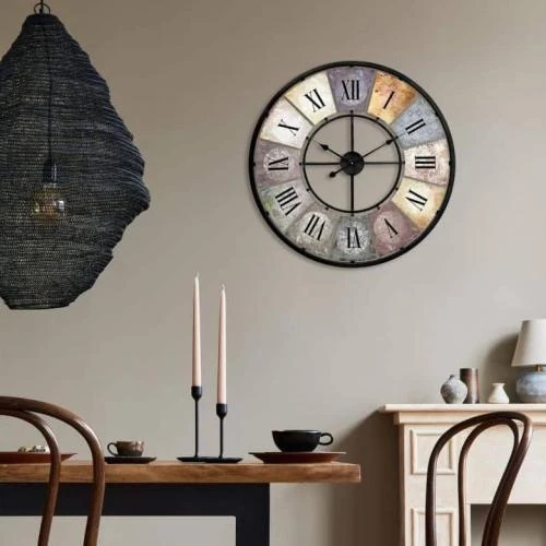 Zoom sur Horloge murale vintage silencieuse, KetL Wall Art, antique