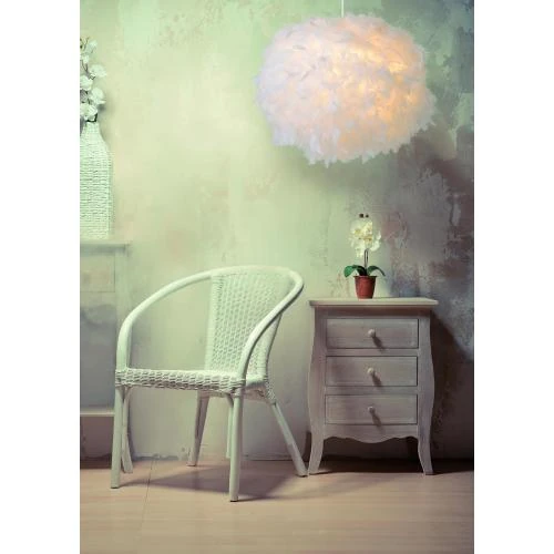 Zoom sur Suspension Lucide GOOSY SOFT, Design Éclairant Blanc