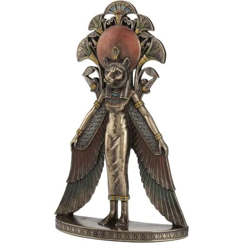 Détail de Statue Murale Sekhmet Déesse Guerrière Ailée Veronese Design